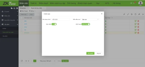 Hướng dẫn tạo thuộc tính số CCCD trên ZKBio Time